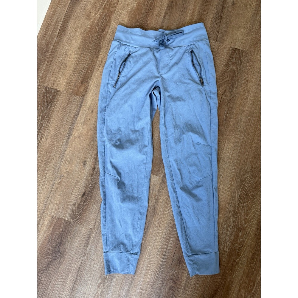 Athleta Women's Medium Blue Jogger Pants Drawstring Zip Pockets Lightweight